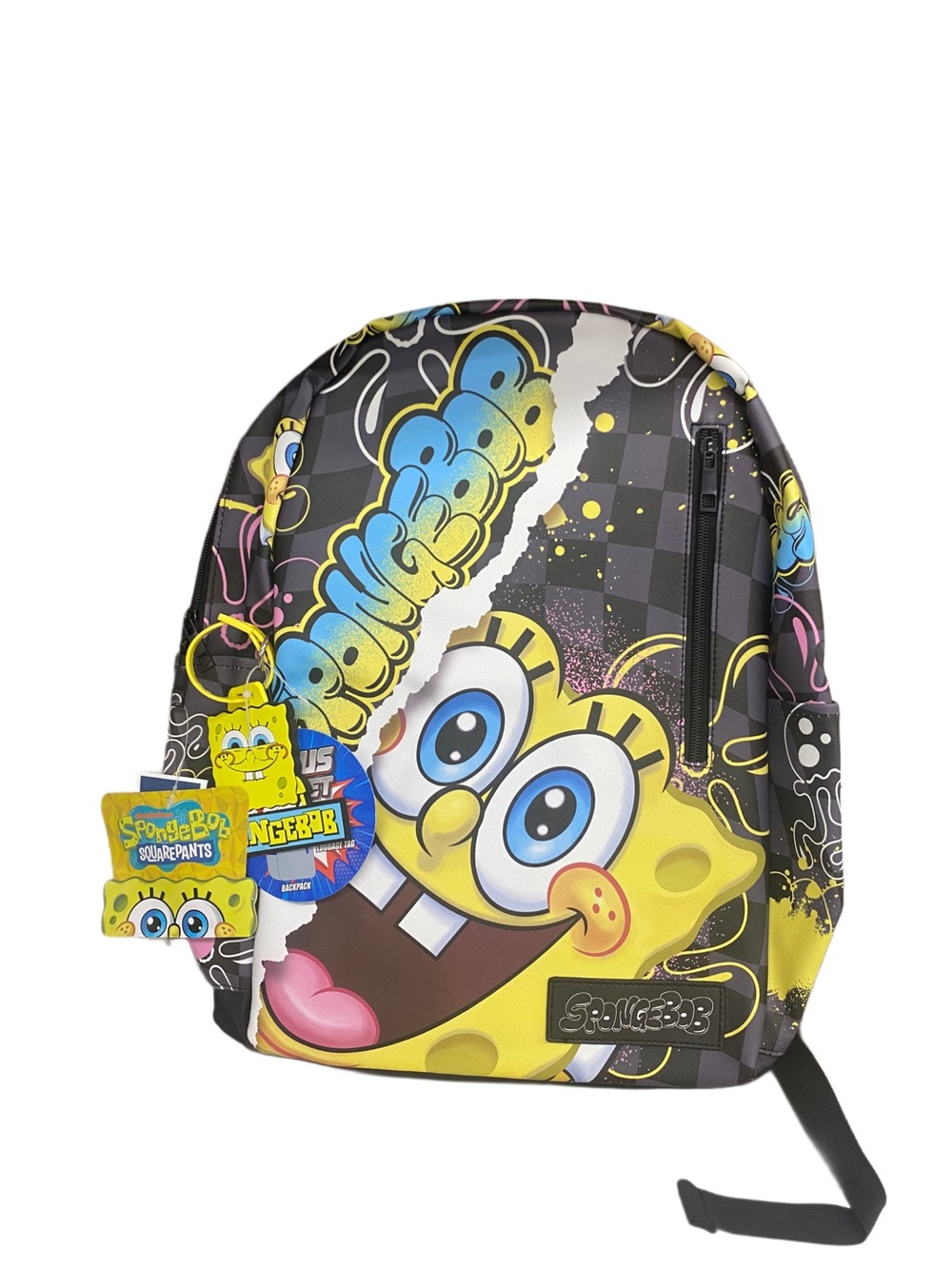 SpongeBob Squarepants Yellow & Black Kids Backpack with Graphic Face
